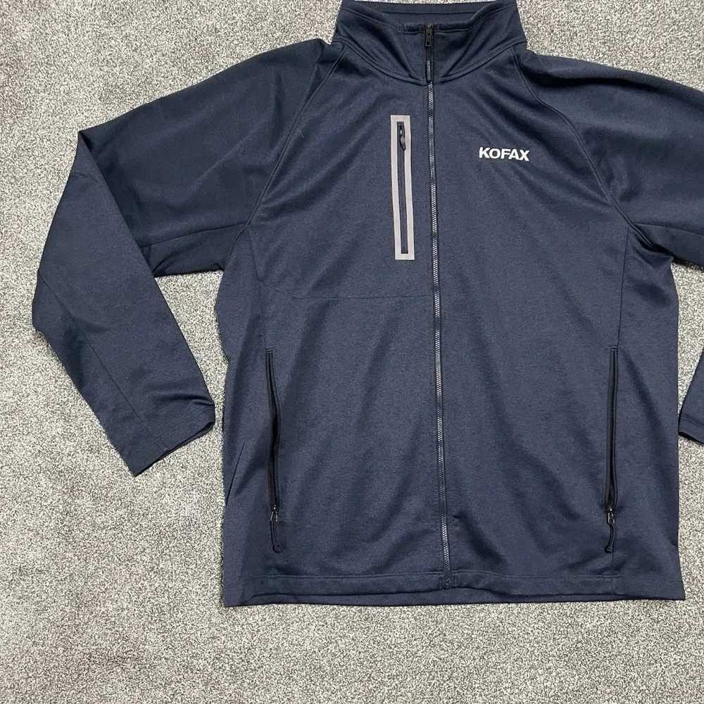 The North Face Apex Soft Shell Jacket Men's XL Black Full Zip Kofax Logo